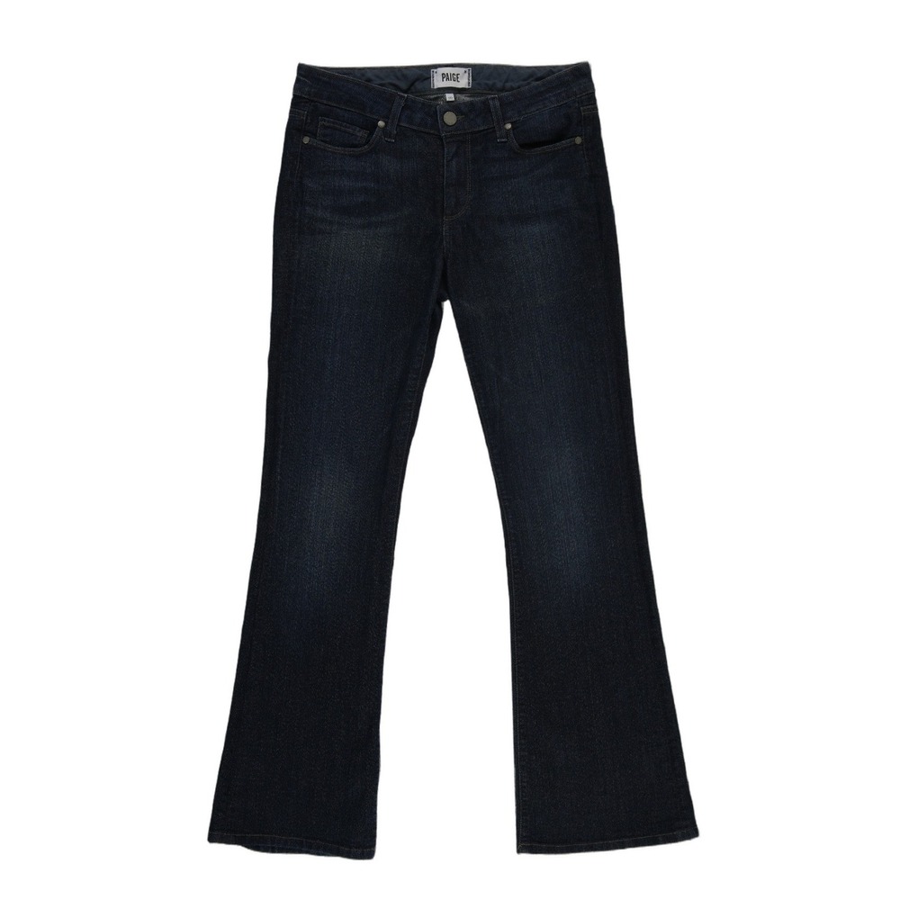 Paige Blue Jeans Women's Size 30 Dark Indigo Stretch Mid Rise Skyline Bootcut